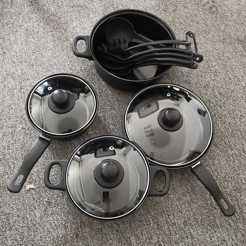 Pot Set Foreign Trade Pot Set 13 Sets Of Non-Stick Pot Soup Pot Saucepan Frying Pan Multi-Piece Kitchen Wholesale Application Scenario