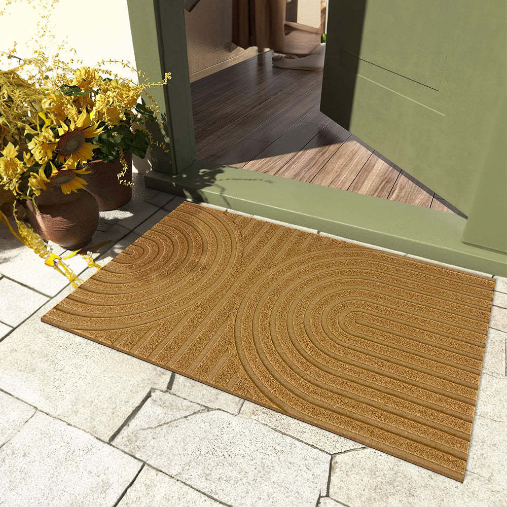 Anti-slip pvc rubber floor MATS for home use, such as those for the entrance and foot MATS at the entrance of the foyer with coconut palm embossing Application Scenario