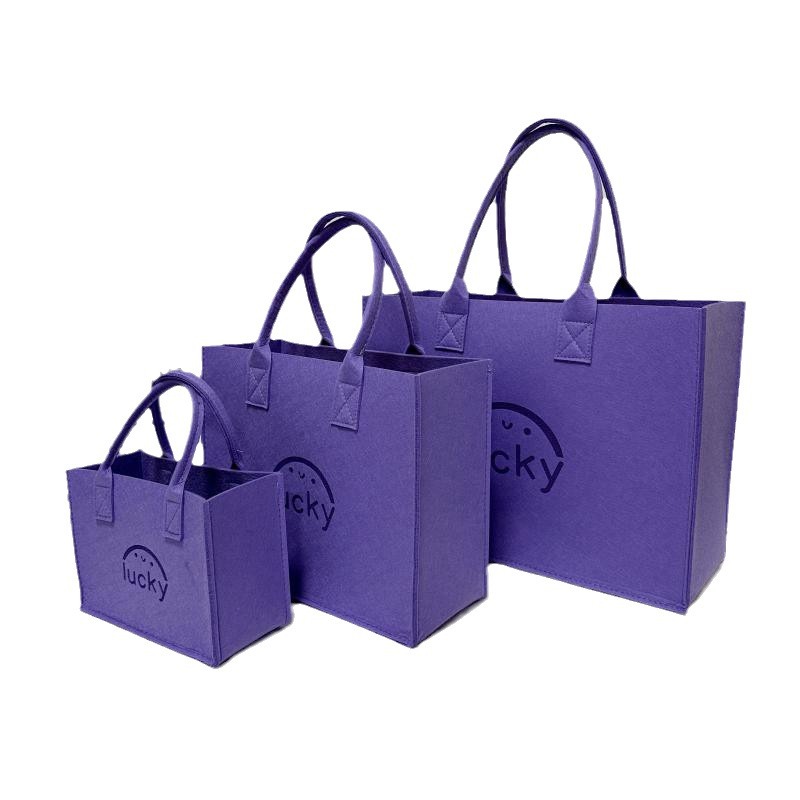 The Year of the Horse felt bag, commuting single-shoulder large-capacity felt handbag, Spring Festival gift bag, felt souvenir Item Picture