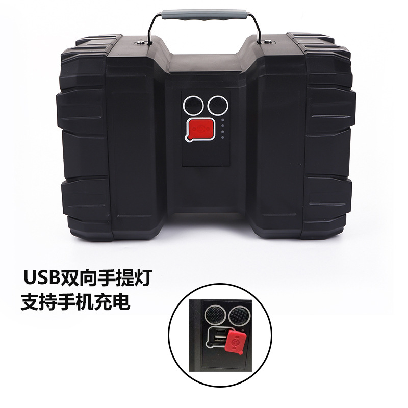 High-Power Ultra-Bright Strong Light Portable Lamp, Long-Range Outdoor Work Searchlight, Rechargeable Red And Blue Flashing Flashlight Application Scenario