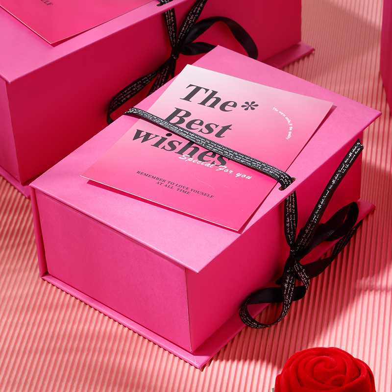 Gradient book gift box, Valentine's Day souvenir gift box, high-end scarf, aromatherapy gift box, empty box