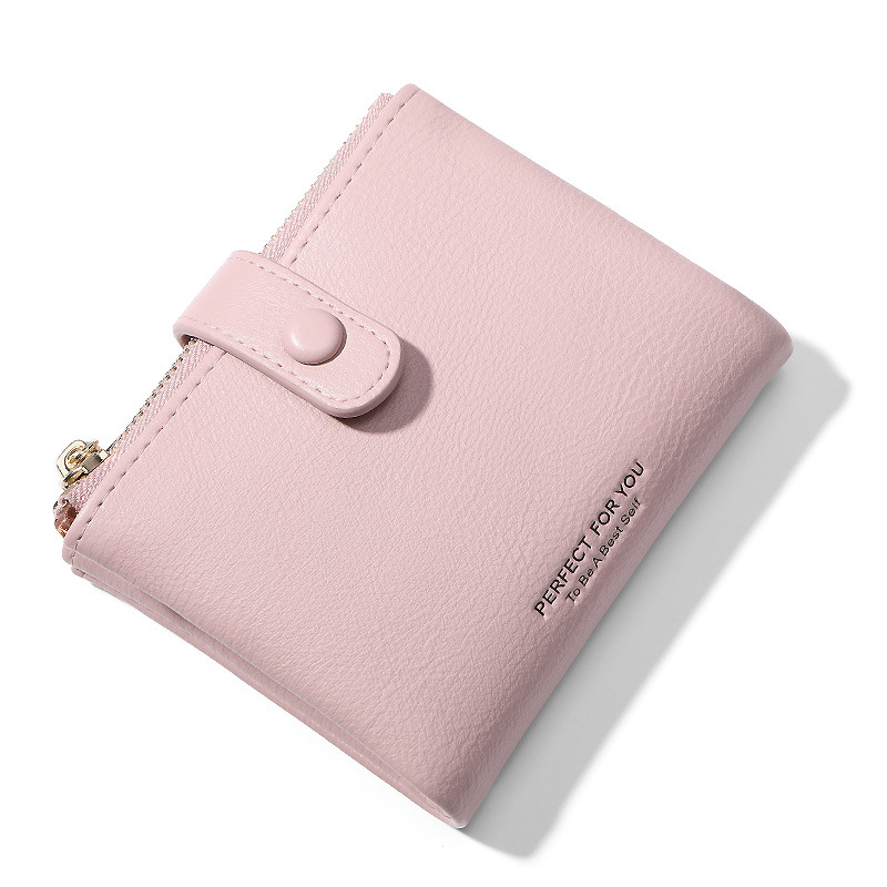 Cross-border wiesen monedero para mujeres monedero corto cartera de cuero simple pu zero cartera cartera de tarjetas moda cremallera clutch Item Picture