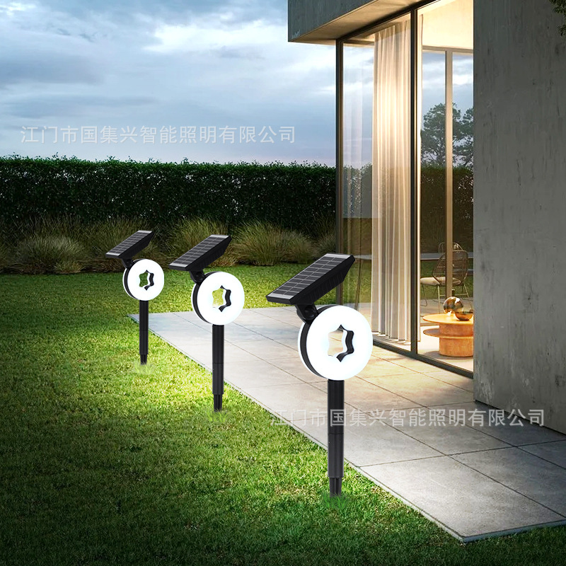 Cross-Border Outdoor Solar Floor Lighting Outdoor Lighting Landscape Spotlights Garden Lawn Lights Garden Lights Tree Floor Lights Application Scenario