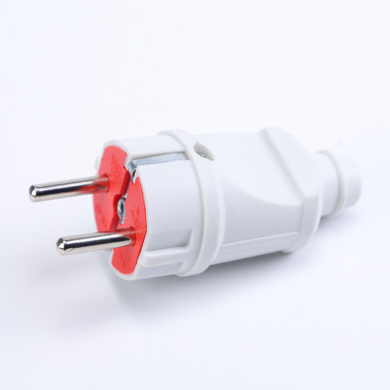 欧规接线插头 欧式德式 公母配套接地插头插座 101插头