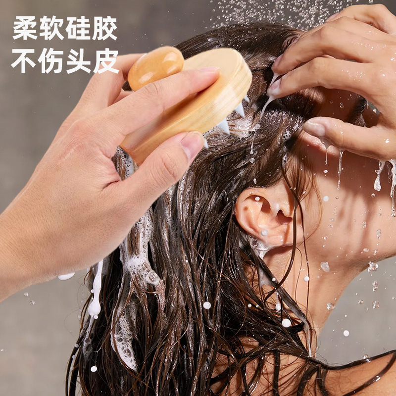 跨精硅胶洗头/硅胶洗头梳不伤头皮产品图
