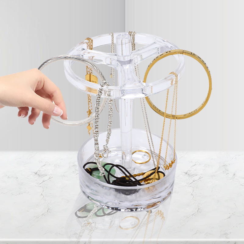 Bathroom toothpaste rack, toothbrush, transparent pen holder, makeup brush, storage rack, simple and high-end feel, desktop, dressing table, multi-functional Specification image