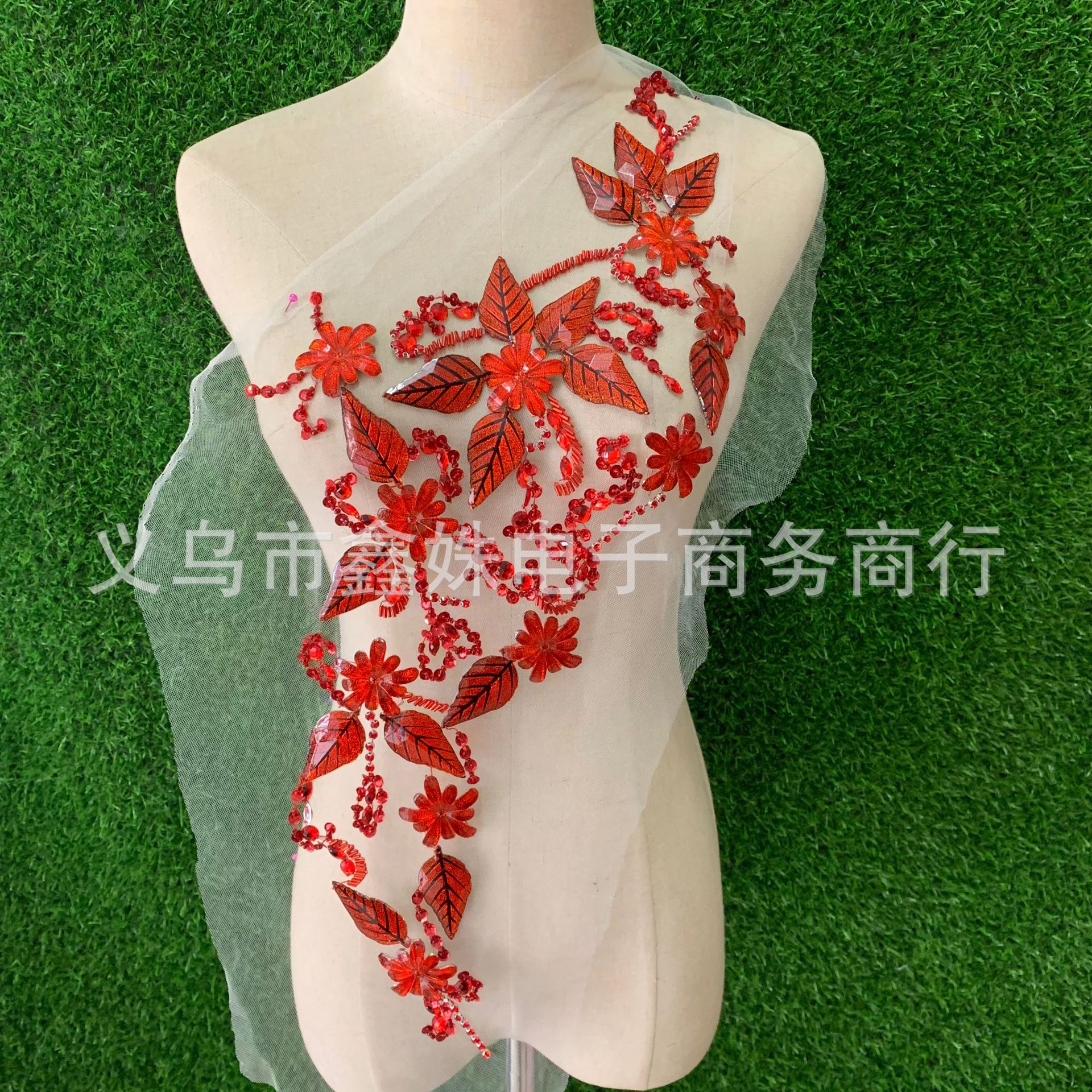 Heavy industry light luxury clothing, collar flowers, corsages, accessories, flowers, live streaming clothes, lace Item Picture
