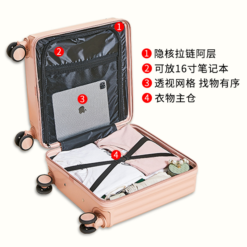 登机箱小型行李箱usb充电口18寸拉杆箱学生万向轮密码短途旅行箱详情图2