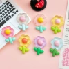 Factory-customized transparent cartoon flowers, diy resin accessories, hair clips, hair ornaments, semi-finished products, mobile phone cases, handcrafted materials details Picture