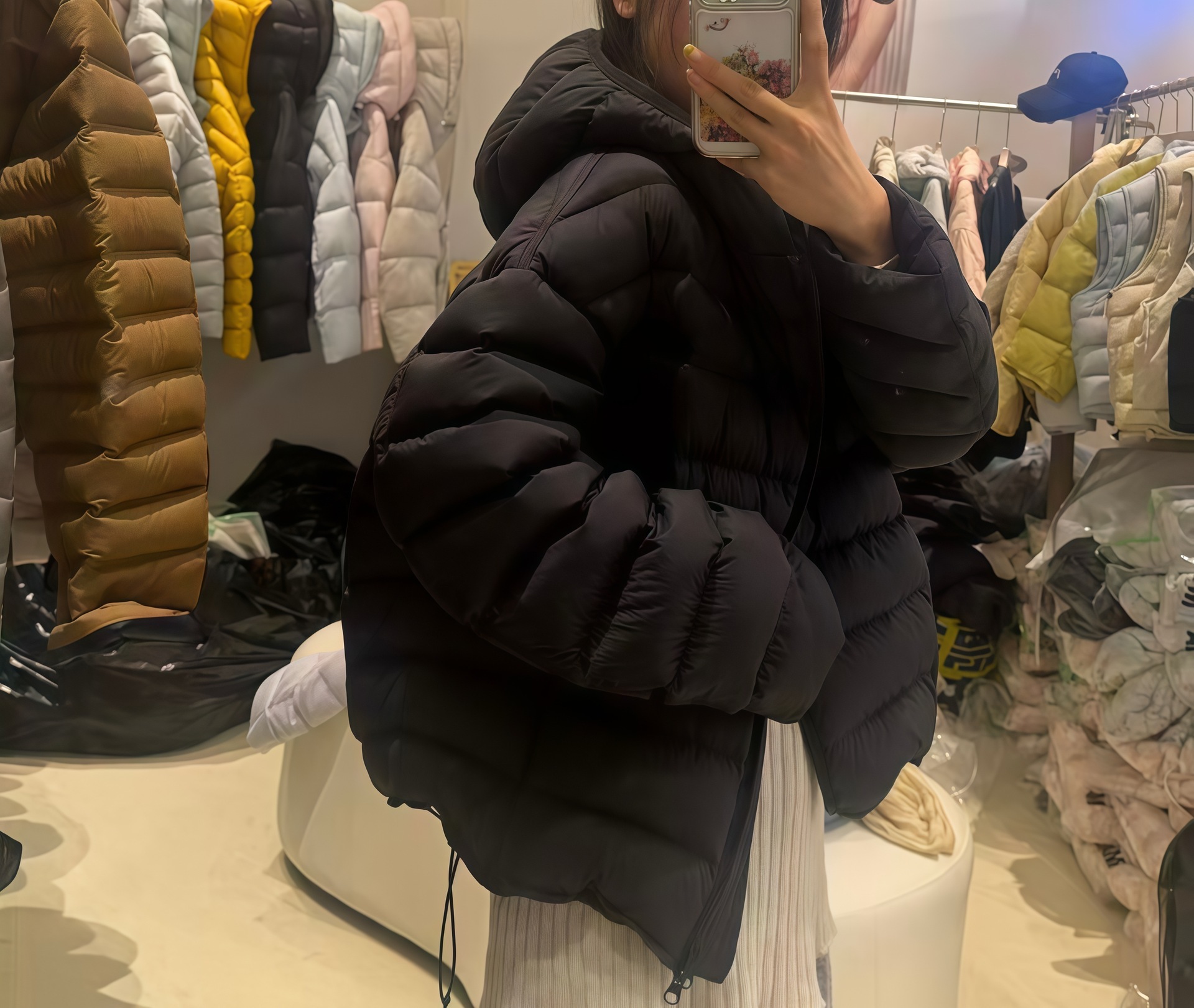 排骨羽绒服女短款2025新款连帽韩版宽松保暖时尚爆款泡芙冬季外套详情4