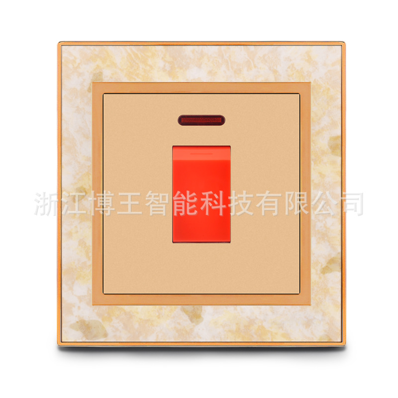 [Factory Direct Sales] Wall Switch A1 Series Acrylic Wood Grain 20A Water Heater Switch Southeast Asia Foreign Trade full figure