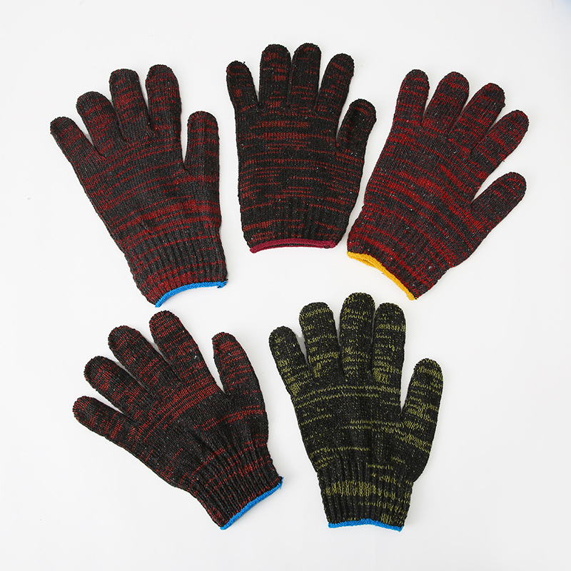 Labor protection gloves, wear-resistant, thick red cotton yarn, cotton thread, nylon, direct sales and wholesale of labor protection for men and women on construction sites Specification image
