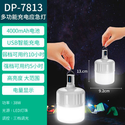 Jiuliang 7813usb rechargeable bulb LED7814 Night Market Light Stall Light Super Bright Emergency Outdoor camping Bulb Light details Picture