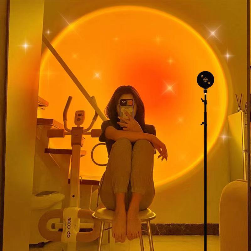 [Remote control color change] Sunset light net red sunset light floor lamp atmosphere light photo projection light