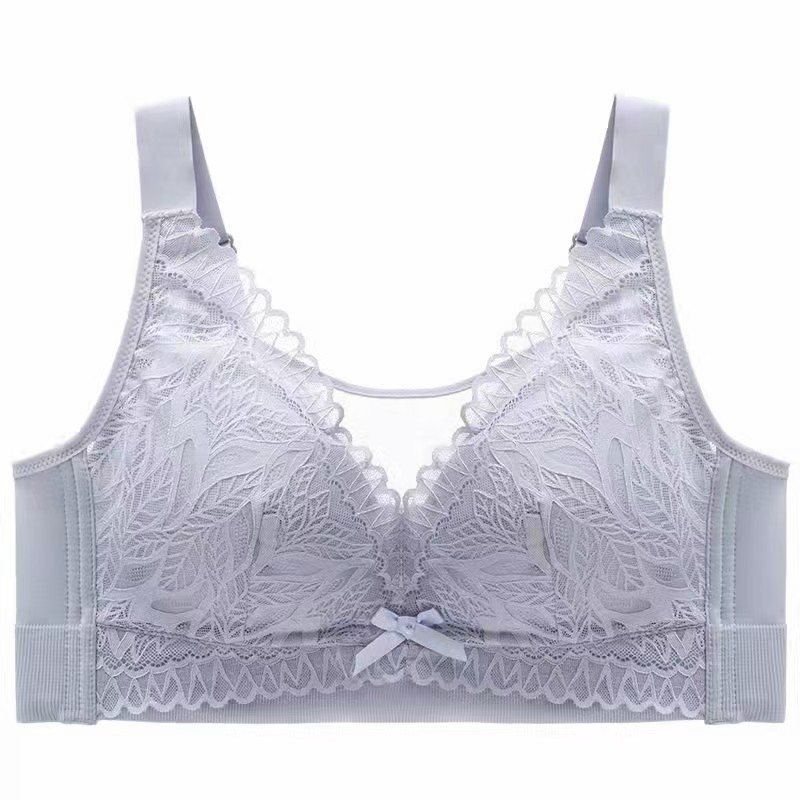 Lightweight cup lace strapless bra for breast reduction, anti-sagging and anti-exposure