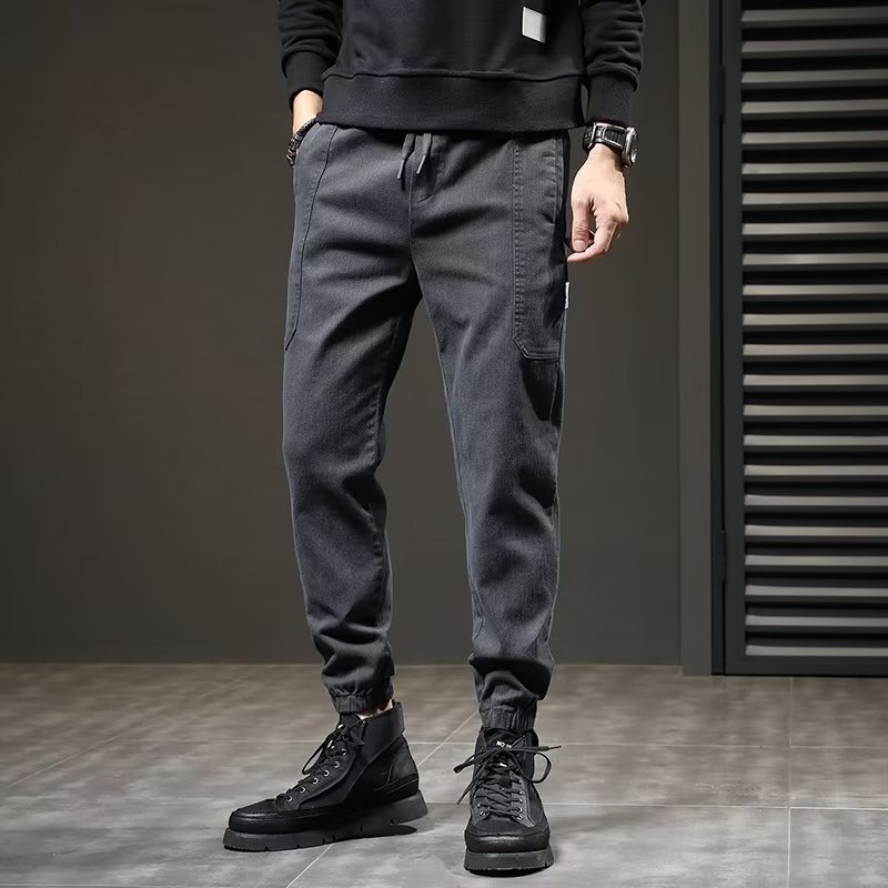 Pants men's spring and autumn tooling Harlan casual pants boys' tide brand 2022 new American high street bundle foot long pants