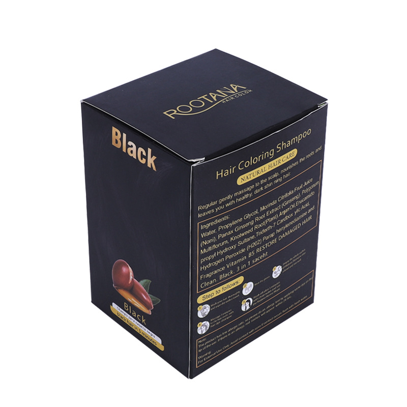Rootana Black Hair Shampoo Cross-Border Hair Dye Foreign Trade Hair Dye Export Hair Dye Wash Black Shampoo Item Picture