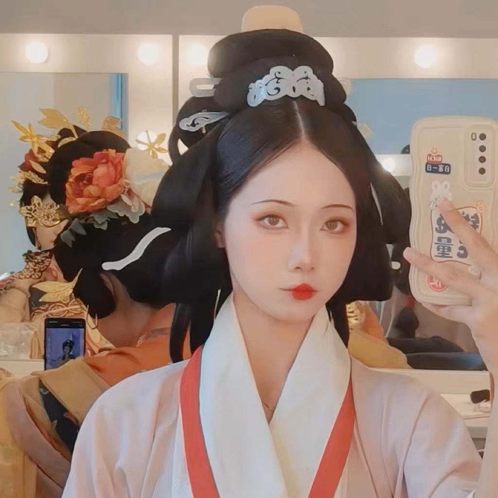 醋酸仿玉发冠男女通用宋制发簪头饰束发白玉头冠古风汉服魏普顶冠