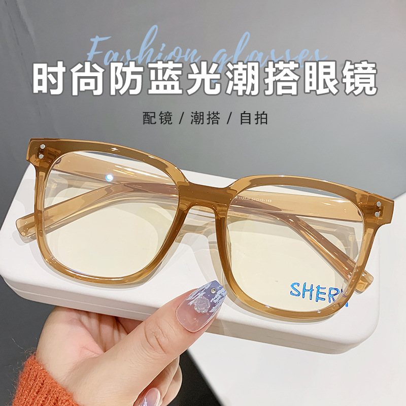 新款韩版TR90方框防蓝光眼镜 女素颜网红爆款可配度数眼镜架1122详情图4
