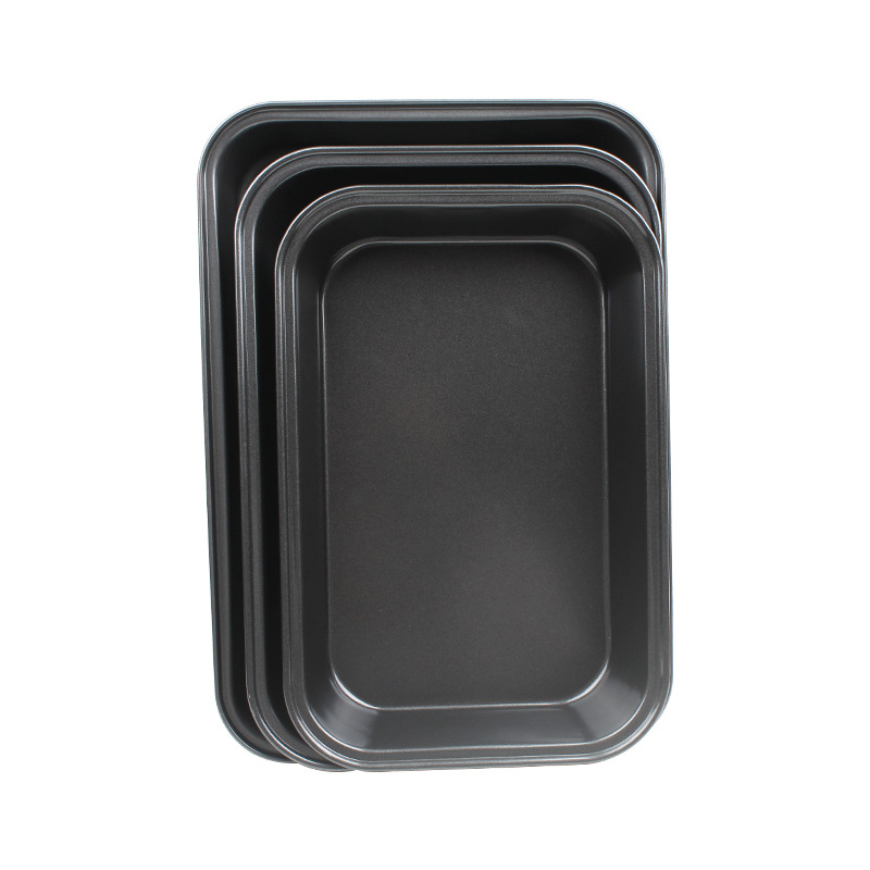 Non-stick rectangular baking trays 30/32/34, deep baking trays, household non-stick cake molds, vertical square trays, baking tools Item Picture