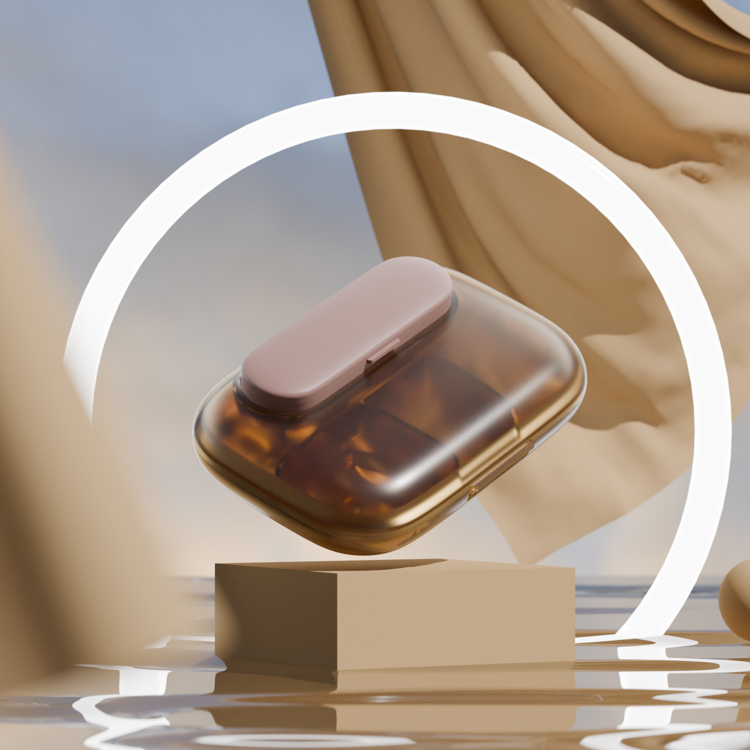 Pill Box Portable Small Pill Box Three Meals A Day Mini Medicine Portable Pills Medicine Pills Health Care Products Packaging Box details Picture