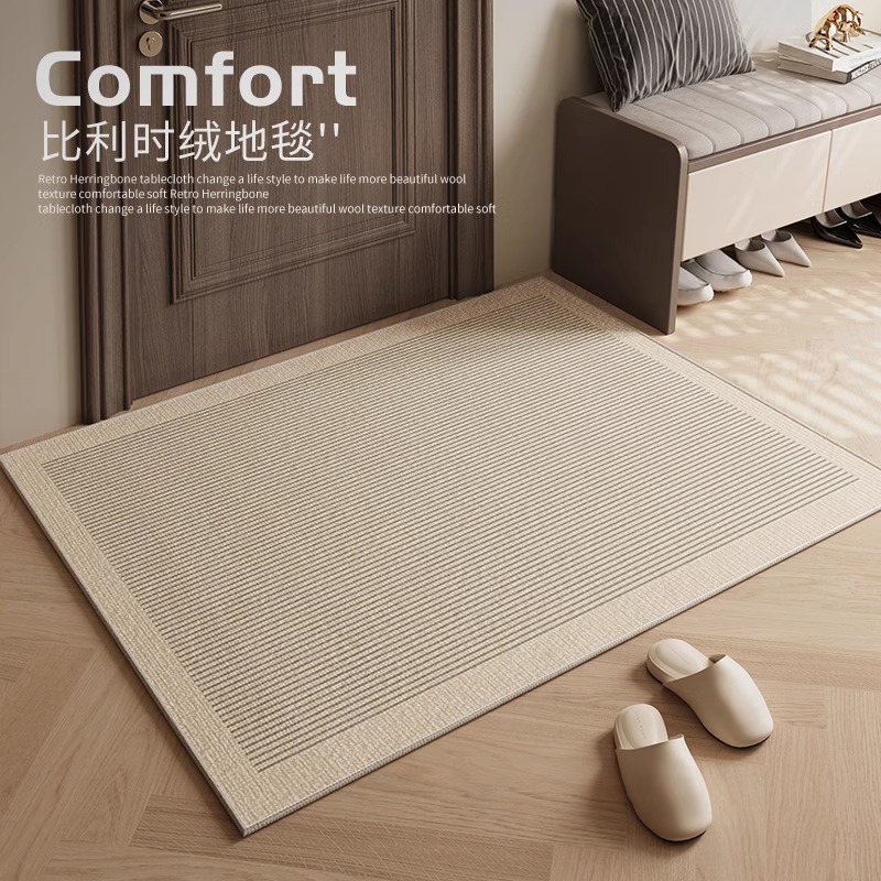 Light luxury entrance floor MATS, dirt-resistant circle velvet foot MATS for household use, customizable anti-slip MATS for the entrance hall, one-piece consignment