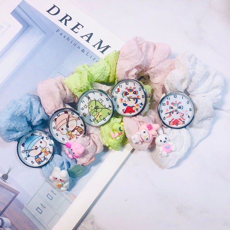 Korean version ladies' watch, ins fairy creative ribbon cute student watch, little dinosaur personality wristwatch Application Scenario