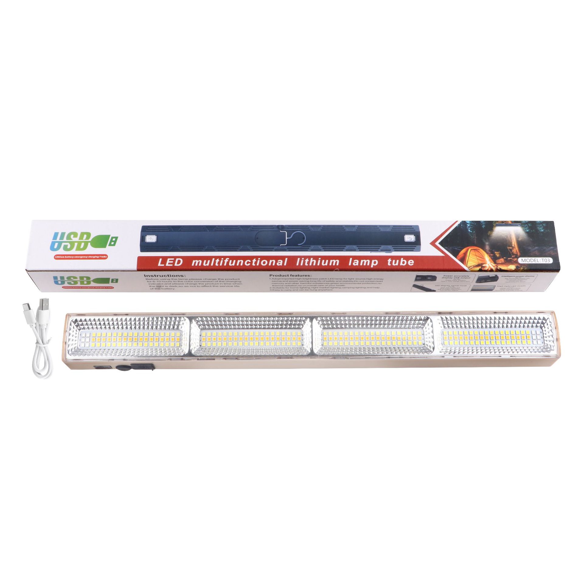 Outdoor multi-functional camping lights, night market stall lights, USB charging lighting lamps, multi-functional camping led tubes, ultra-bright power failure emergency lights, magnetic work lights, camping lights Specification image