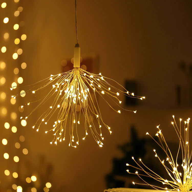 Solar smoke lamp 240/360/480 lamp, one-to-four LED outdoor waterproof with remote control hanging garden lamp Application Scenario