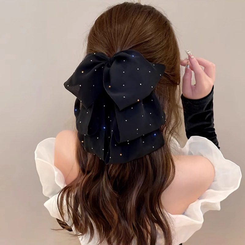 High-Grade Temperament Bow Ribbon Ponytail Hair Clip New All-Matching All-Matching Hair On The Back Of The Head