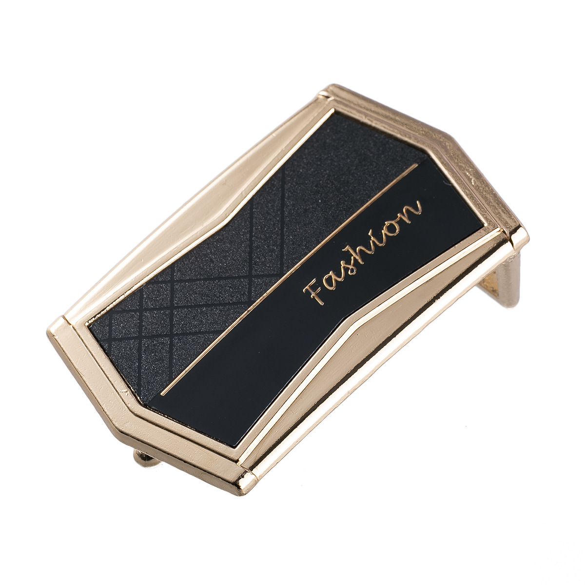 Men's Smooth Belt Buckle Zinc Alloy Metal Film Plate Buckle With 33Mm Perforated Belt Wholesale Specification drawing