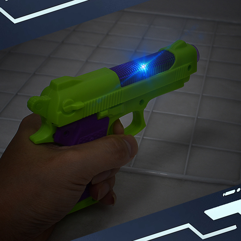 Cross-border new radish color, captivating you, eight-tone gun, light and sound effects, fun children's electric toys, night market stall wholesale Specification image