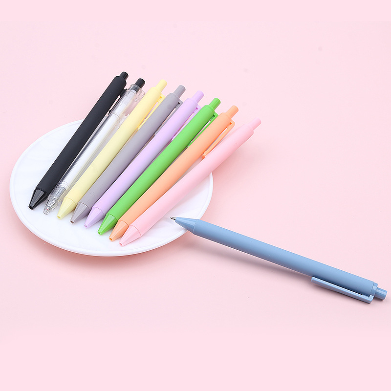 Press the gel pen to customize the logo advertising pen, print and customize the color, use soft rubber for promotional engraving, and wholesale black gel pen beads Specification image