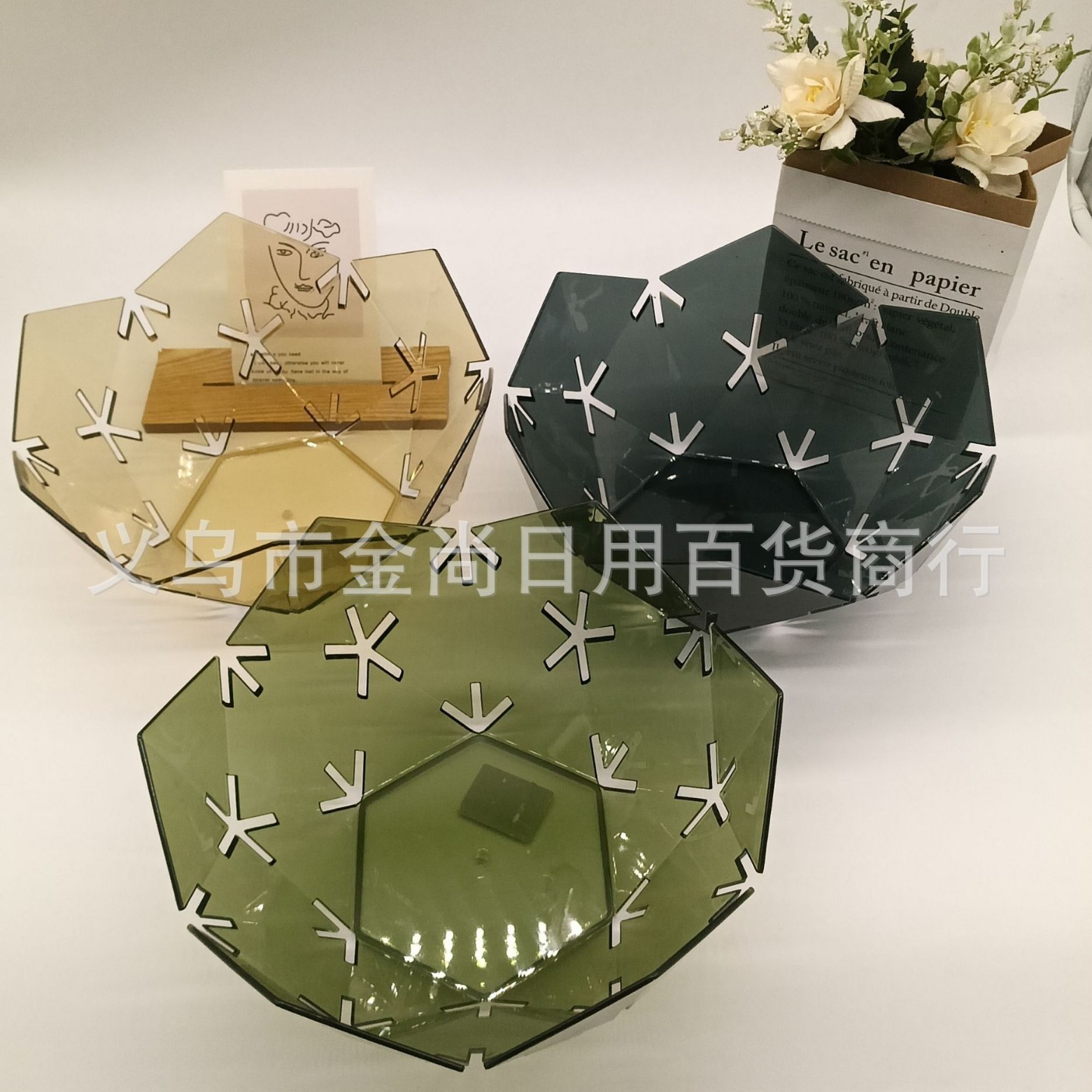 简约ins风创意透明水果盘客厅水果零食托盘糖果干果批发详情图2