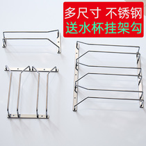 Stainless steel wine glass hanging glass holder home wine cabinet glass holder wine holder home tall glass upside down hanging shelf Silver