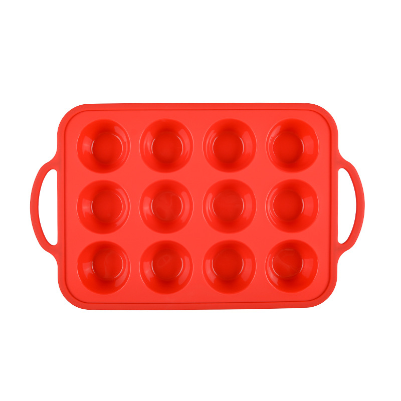 Amazon's new 12-hole silicone cake mold manufacturer wholesale, steel-coated silicone cake mold DIY handcrafted details Picture