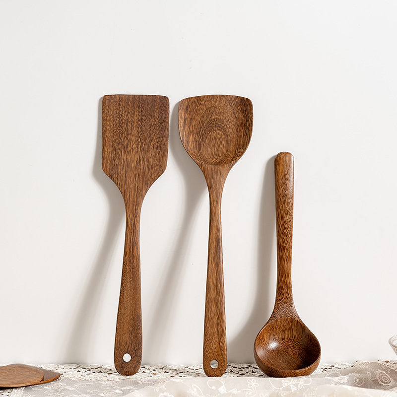 Wooden Spatula Wholesale Chicken Wings Non-Stick Pan Spatula Cooking Spatula Wooden Spatula Cooking Spatula Long Handle Spatula Rice Spatula Solid Wood Soup Spoon details Picture