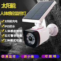 Solar energy yard human induction outdoor yard home simulation surveillance camera lamp charging lighting street lamp
