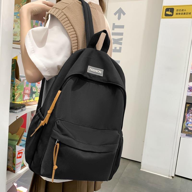 Korean schoolbag for girls, ins forest-style versatile backpack, simple Korean version, high school and junior high school birthday design, high appearance level backpack Specification image