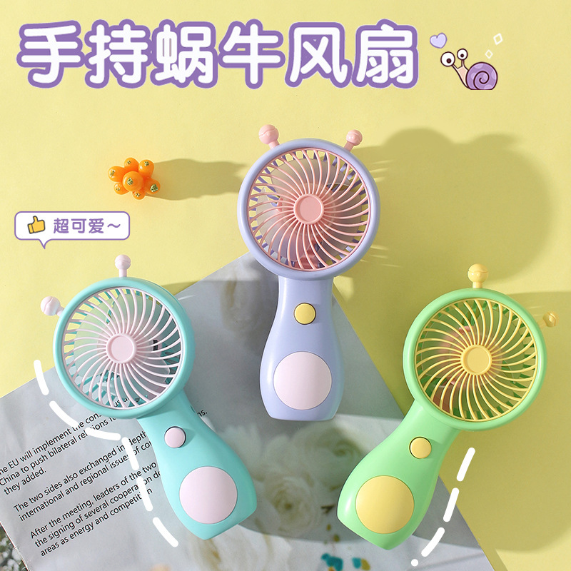 Holding a small snail fan