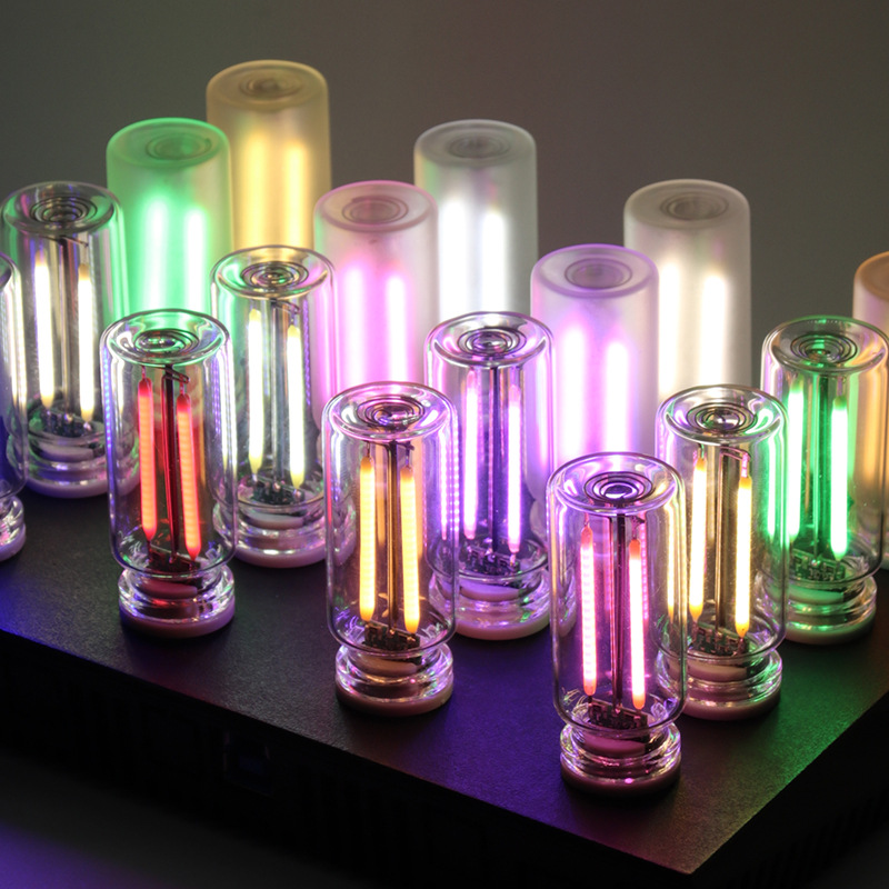 玻璃瓶小夜灯睡觉用卧室睡眠灯usb触控随身led夜灯氛围灯可调节