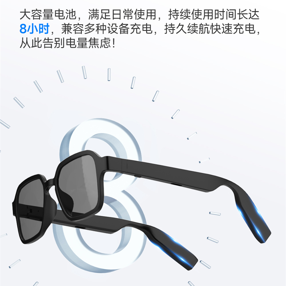 The new cross-border smart glasses and sunglasses with black technology can make calls and listen to music. Bluetooth headphones and audio glasses are bestsellers