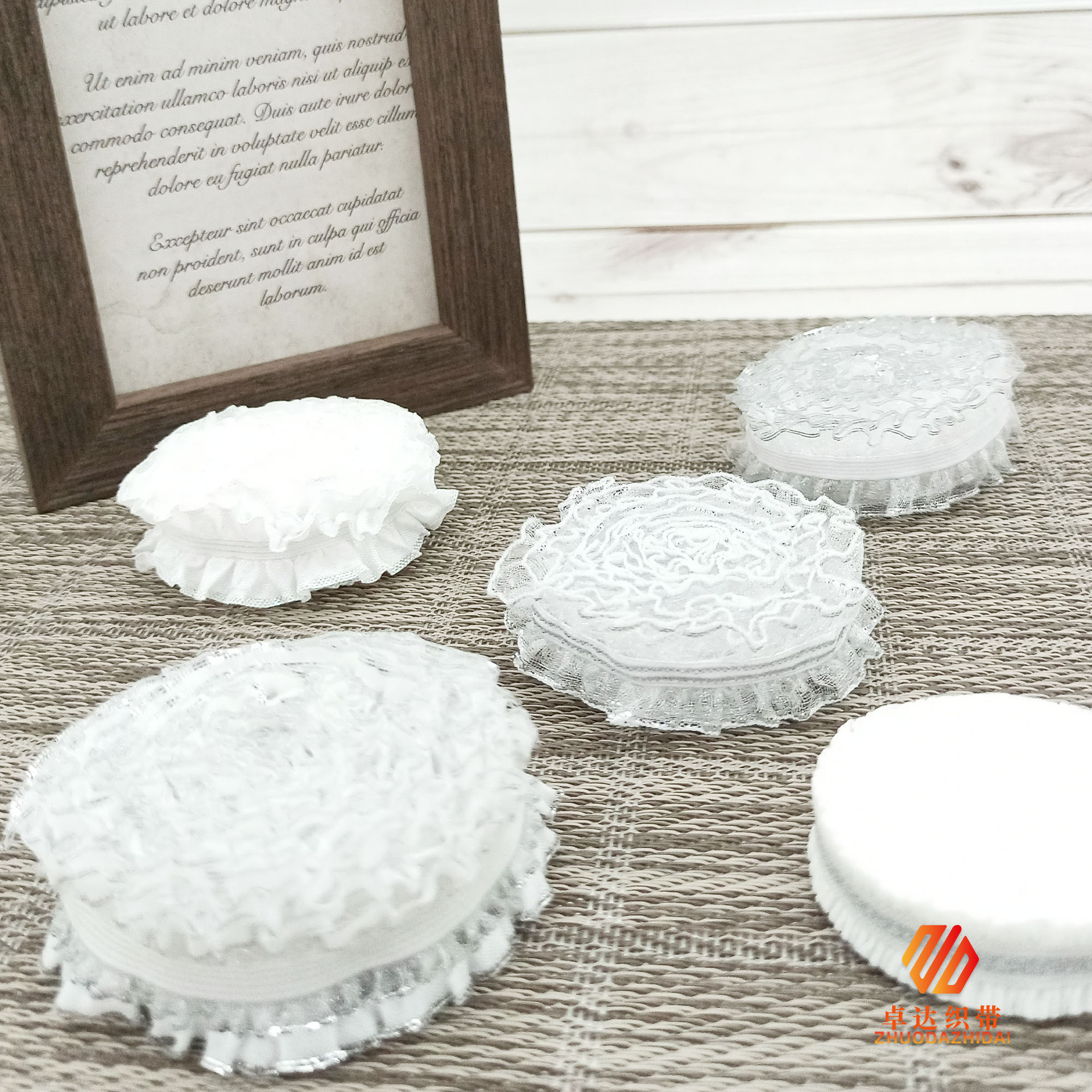 Manufacturers Spot Silver Silk Wooden Ear Lace Elastic Fish Silk Swimsuit Hair Accessories Women's Hem Elastic Ribbon Breathable Application Scenario