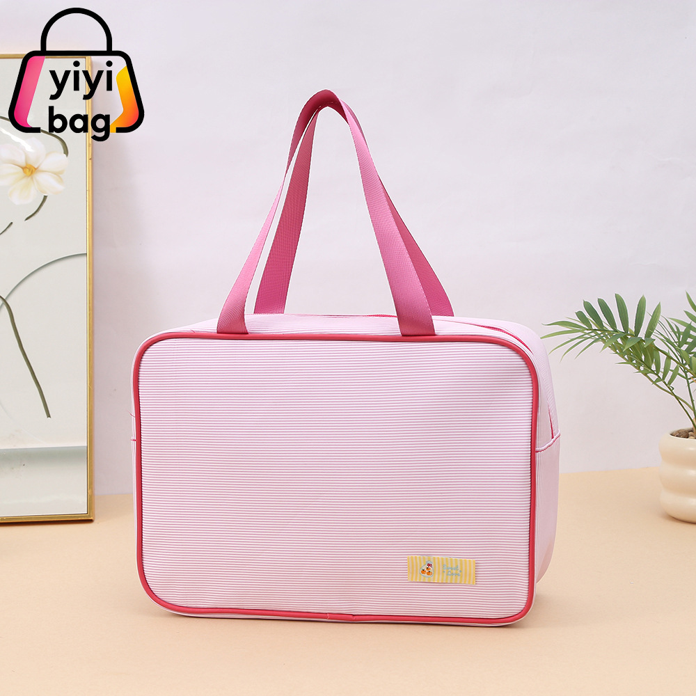 New cross-border large-sized solid color makeup bag, square multi-functional storage bag, portable large-capacity handbag, South America pic 13