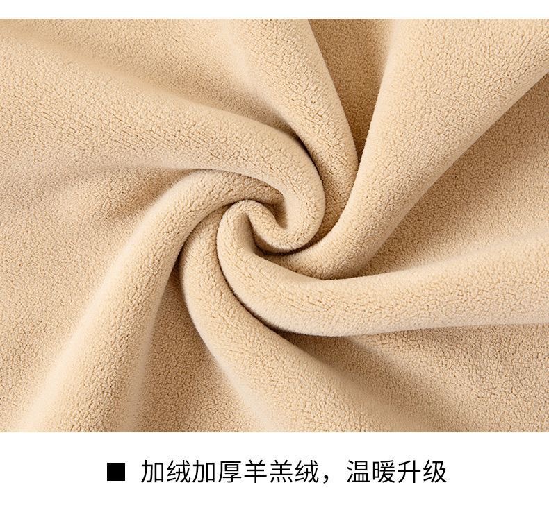 男士保暖内衣女中高领加厚羊羔绒圆领套装秋衣秋裤加绒冬季打底衫详情11