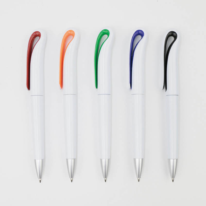 Swan Neck Twist Plastic Ballpoint Pen Can Print Logo Pen Foreign Trade Pen Advertising Pen Meeting Record Student Pen Item Picture