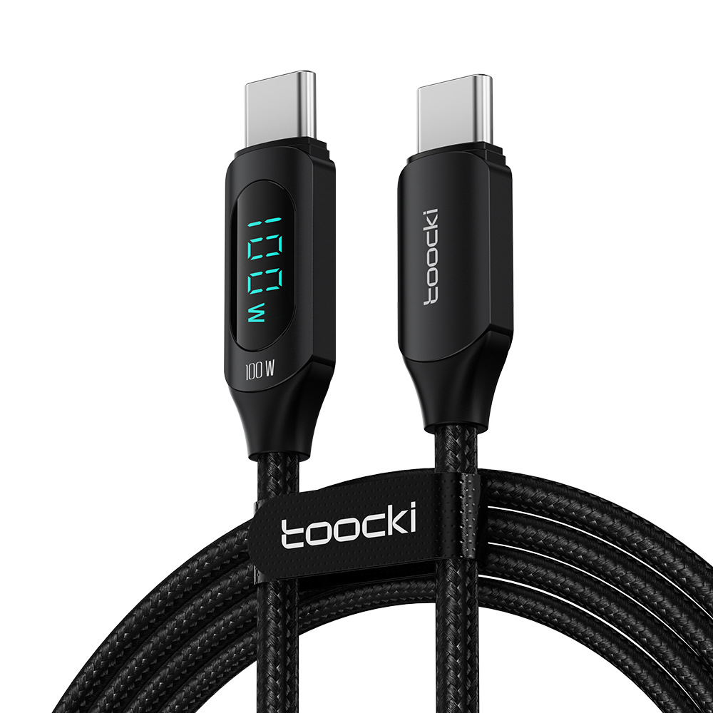 ToockiPD100W fast charging digital display data cable is suitable for charging digital devices of Huawei and iPhone 15 mobile phones and tablets