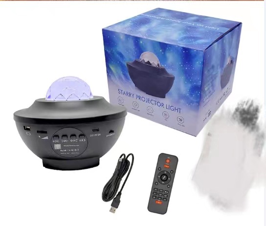 Best-selling cross-border dreamy Aurora projection, starry sky water ripple light, laser light, full sky stars, Bluetooth music atmosphere night details Picture