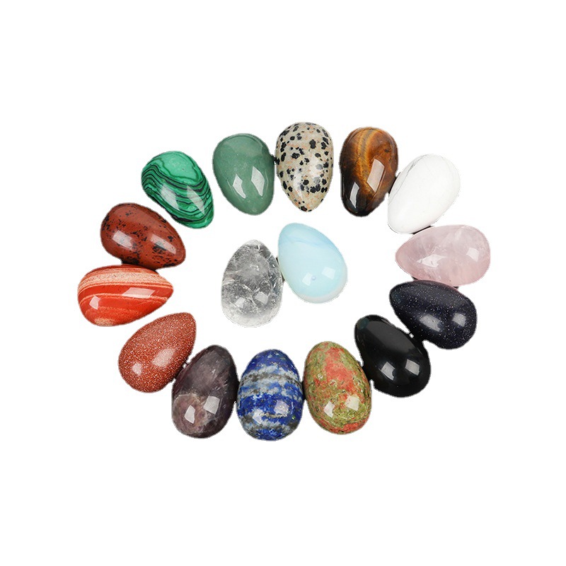 Cross-Border Sales Of Natural Crystal Jade Egg Raw Stone Office Decoration Accompany Play Auxiliary Massage Beauty Supplies Item Picture