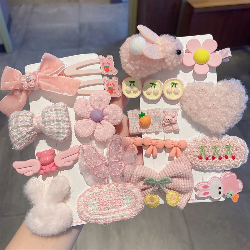 Children's hairpins, cute plush hairpins, 2025 new style for girls and babies, bangs hairpins, duckbill hairpins, butterfly headwear
